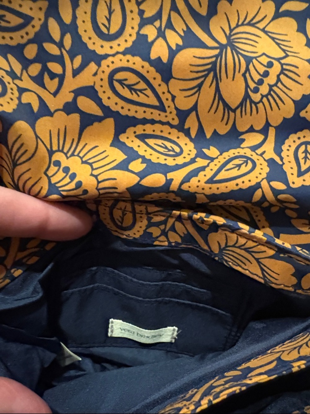 Vera Bradley Baird hipster lotus montage roasted pecan crossbody bag NWT - Picture 6 of 11